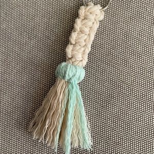 Macrame tassel keychain